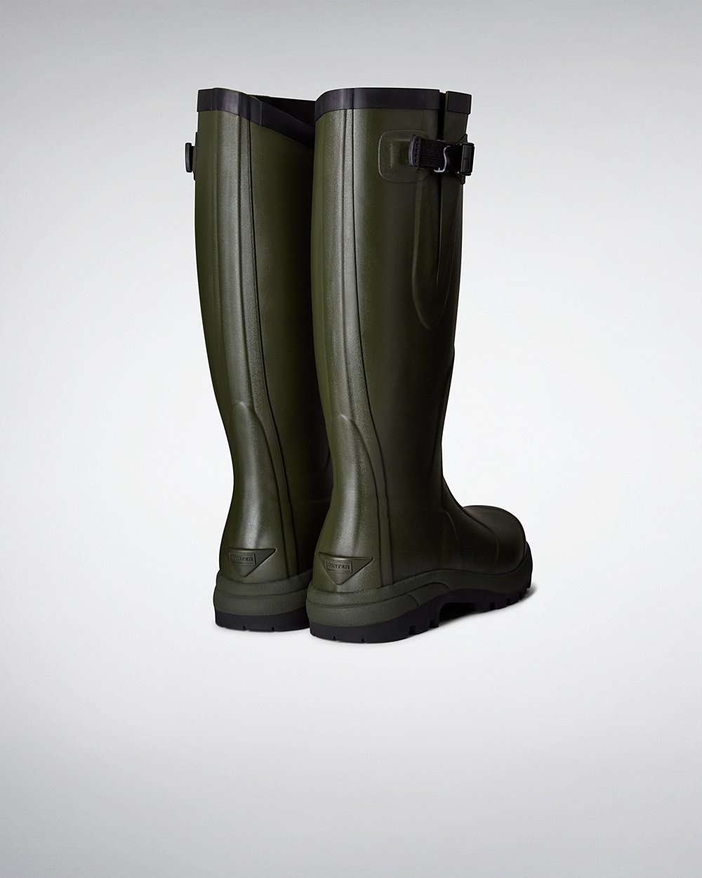 Hunter Mujer Balmoral Classic - Botas de Lluvia Verde Oscuro Oliva - 814-PFJVUT